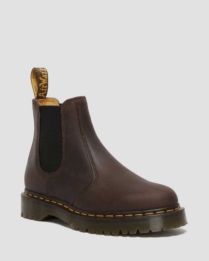 Dr Martens Vintersko Herre Mørke Brune 2976 Bex Crazy Horse Chelsea 0163UCJHR